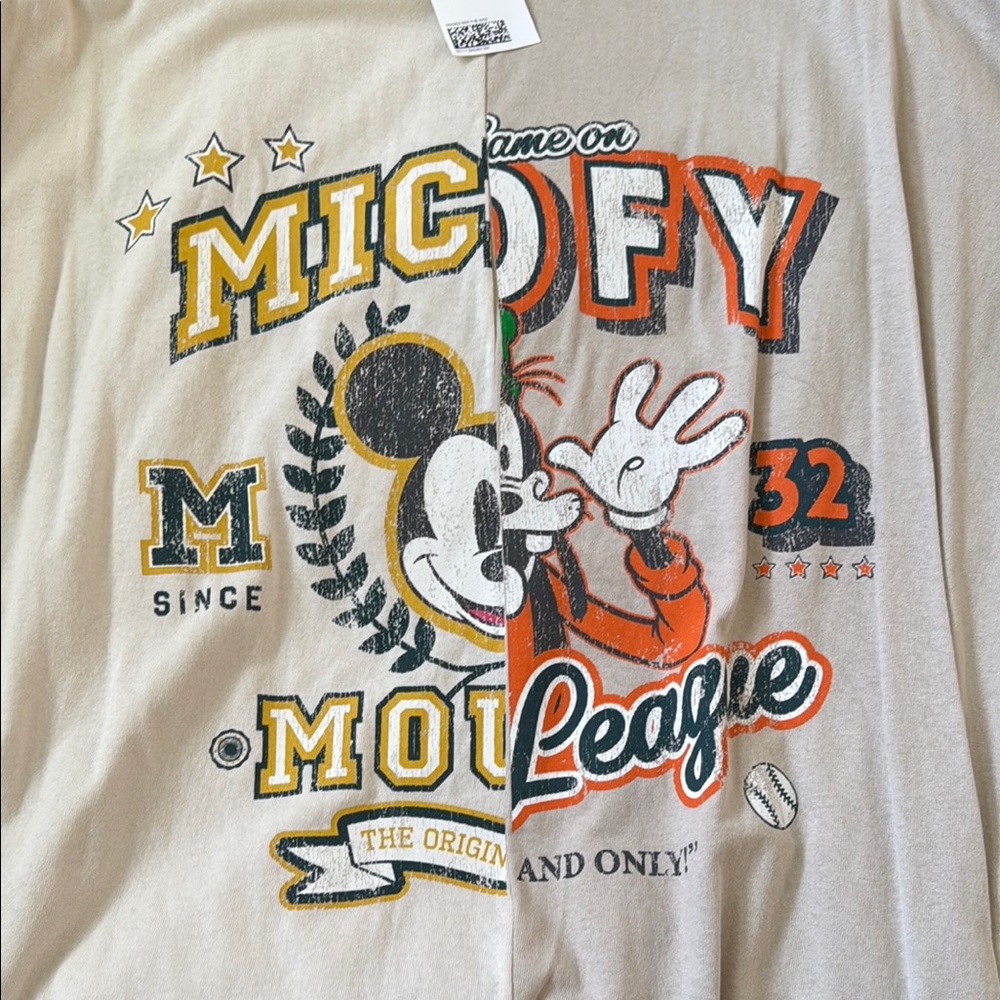 Disney Mickey Mouse Beige Short Sleeve Tee - Picture 3 of 4